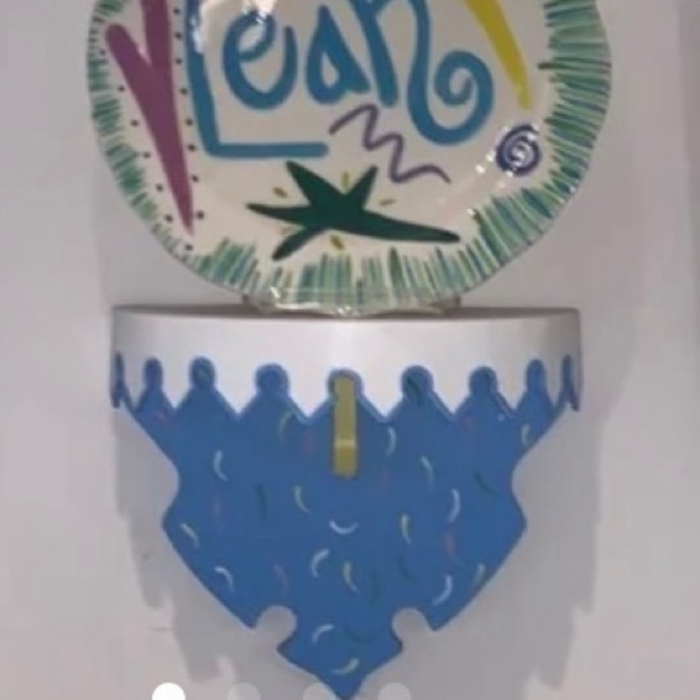 HAND PAINTED WHIMSICAL WALL SHELF